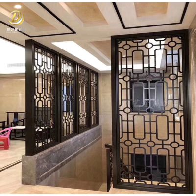 店裝飾工程玫瑰金不銹鋼屏風